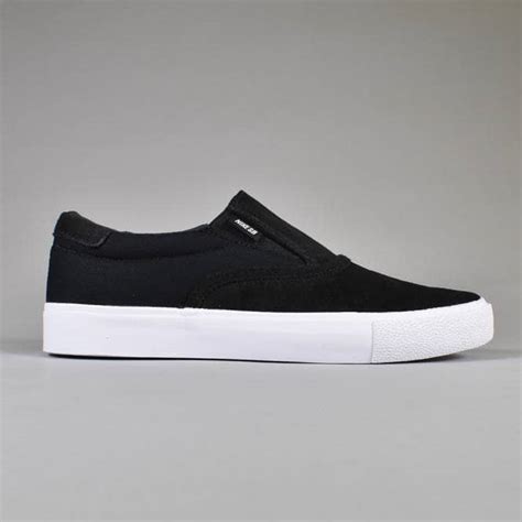 Nike SB Zoom Verona Slip Skate Shoes - Black/White-Black - SKATE SHOES from Native Skate Store UK