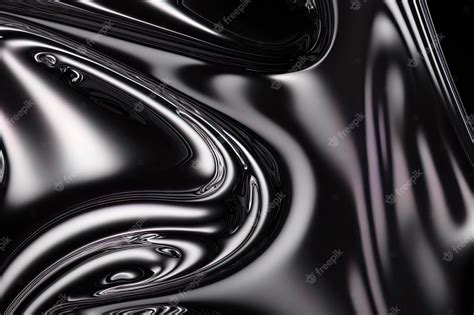 Premium Photo | Black liquid chrome texture