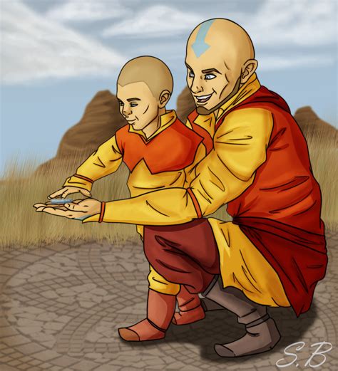 Aang and Tenzin - An Old Trick by sbrigs on DeviantArt