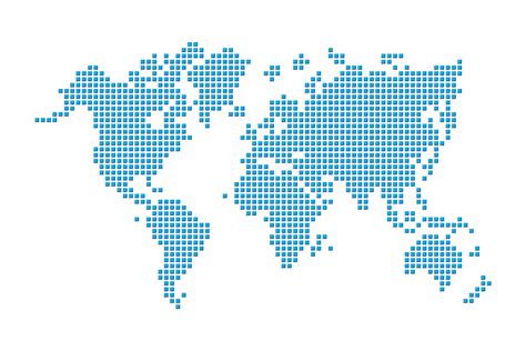 World map pixel style 2588858 Vector Art at Vecteezy