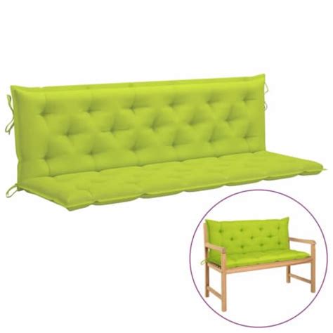 vidaXL Garden Bench Cushions 2pcs Bright Green 70.9 x19.7 x2.8 Oxford Fabric, 5.9' - Kroger