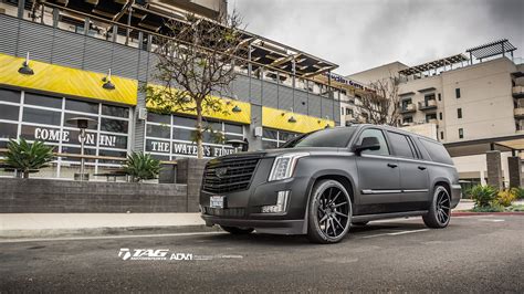 Cadillac Escalade ESV lowered on ADV.1 Custom Wheels — CARiD.com Gallery