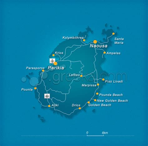 Map of Paros island, Greece - Greeka.com