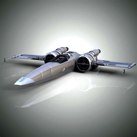 Spaceship star wars x - wing fighter 3D model | CGTrader