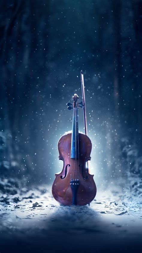 Blue Violin Wallpaper