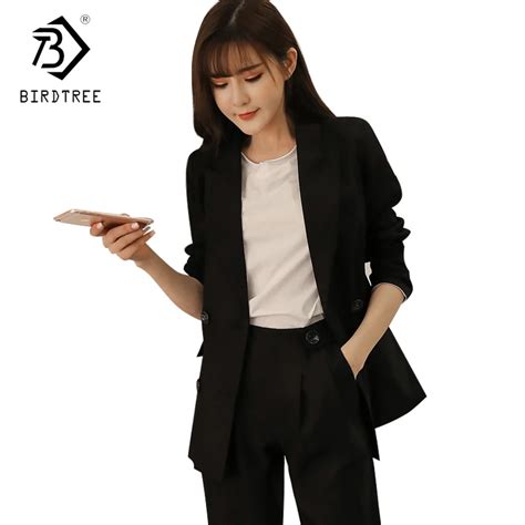 Female Business Coat Solid Color Double Button Suits /Fashion Casual Suits Sets Jackets Blazers ...