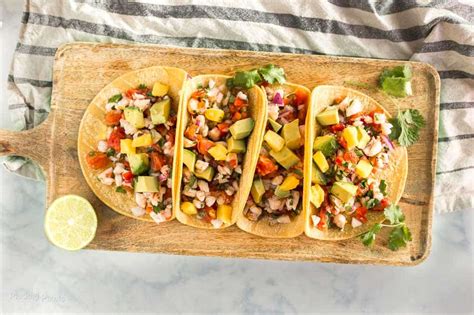 Easy Tropical Shrimp Ceviche Tacos - Plating Pixels