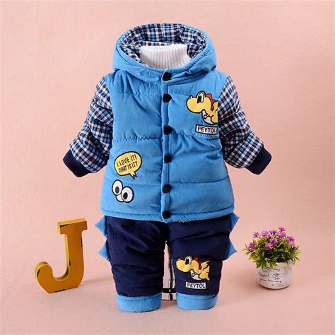 2017 Autumn Winter Infant Baby Boy Clothes Set Cotton Padded Suit ...