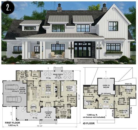 10 NEW Modern Farmhouse Floor Plans | Modern farmhouse plans, Modern farmhouse floorplan ...