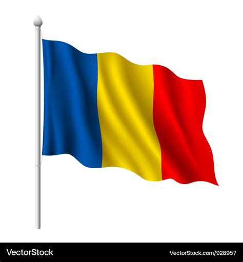 Flag of romania Royalty Free Vector Image - VectorStock