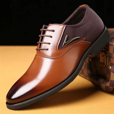 New 2018 Fashion Italian Designer Formal Mens Dress Shoes Genuine Leather Luxury Wedding Shoes ...