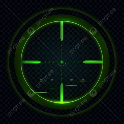 Sniper Scope Night Vision, With, Target, View PNG and Vector with Transparent Background for ...