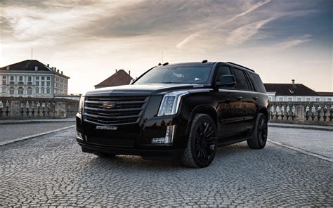 Download wallpapers Cadillac Escalade Black Edition, 4k, 2018 cars, GeigerCars, tuning, Cadillac ...