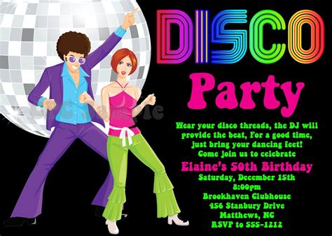 Disco Invitation Templates Free