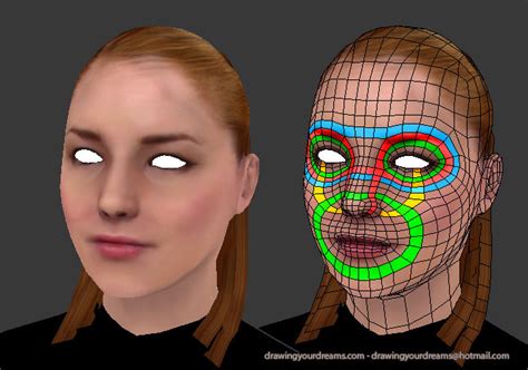 Low Poly Face Topology