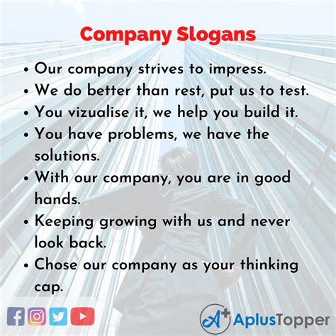 Company Slogans | Unique and Catchy Company Slogans in English - CBSE ...