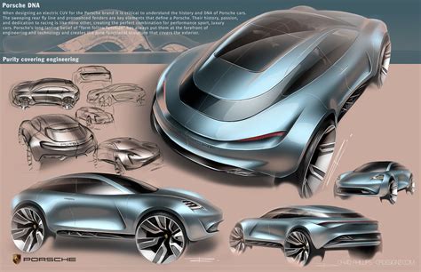 the concept car is shown in blue and gray colors, with all its features ...