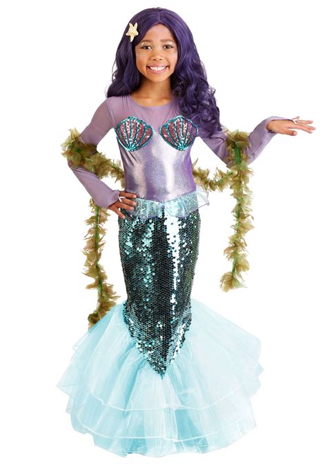 Kids Pretty Purple Mermaid Costume