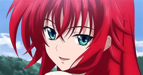 Anime Girl With Red Hair And Blue Eyes And Sword