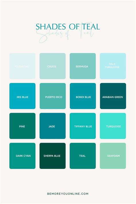 176 Colour Names & Shades | Ultimate Brand Colour Bible - Be More You ...