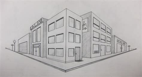 2 Point Perspective Drawing House at PaintingValley.com | Explore collection of 2 Point ...