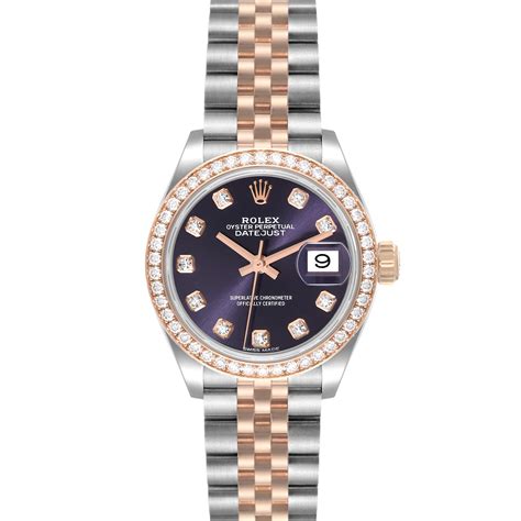 Rolex Datejust Steel Rose Gold Diamond Ladies Watch 279381 Box Card | SwissWatchExpo