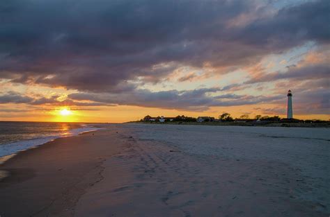 Sunset on the Beach - Cape May New Jersey Photograph by Bill Cannon ...