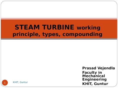 (PPT) Steam turbine, Impulse and Reaction turbine working principle,Compounding of steam ...