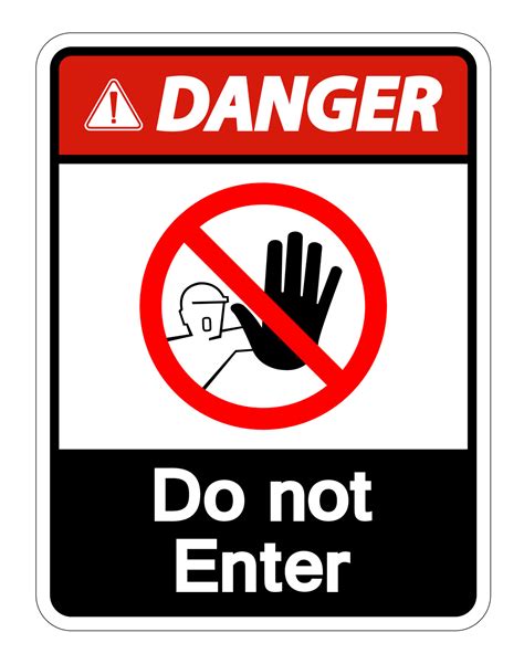 Danger Do Not Enter Symbol Sign on white background 3784668 Vector Art at Vecteezy