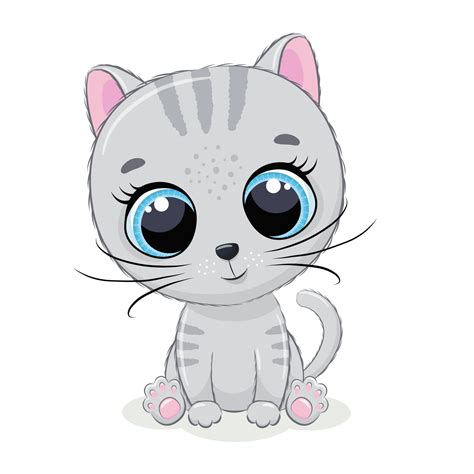 Cute baby cat. Vector illustration 2047536 Vector Art at Vecteezy