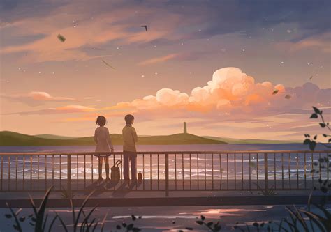 Anime Couple Background Aesthetic Anime Boy Girl Couple Silhouette | Images and Photos finder