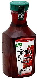 Simply Cranberry Cranberry Cocktail 59.0 oz Nutrition Information | ShopWell