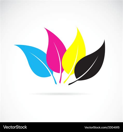 Leaves cmyk Royalty Free Vector Image - VectorStock