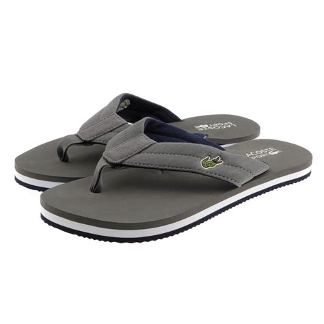 Lacoste Canvas Randle Spm Flip Flops in Grey (Gray) for Men - Lyst