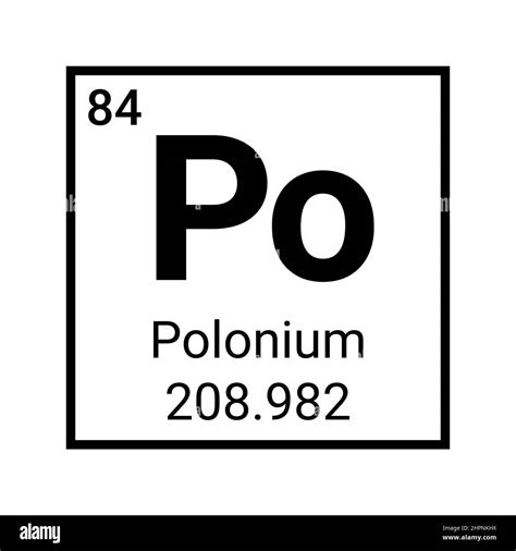 Polonium symbol Cut Out Stock Images & Pictures - Alamy