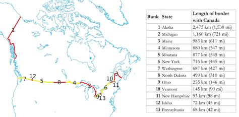 Interesting Geography Facts About the US-Canada Border - Geography Realm