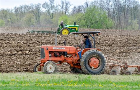 Old Tractors Plowing a Field in Demonstration Event Editorial Image - Image of farmer, america ...