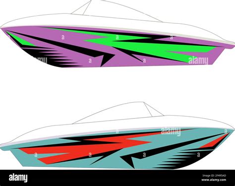 Boat Graphics, Stripe : Vinyl Ready Vector Art Stock Vector Image & Art - Alamy