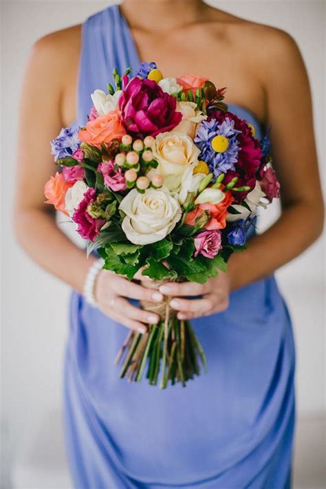 A Rainbow of Pretty - 21 Chic Colorful Bridal Bouquets | Colorful bridal bouquet, Summer wedding ...