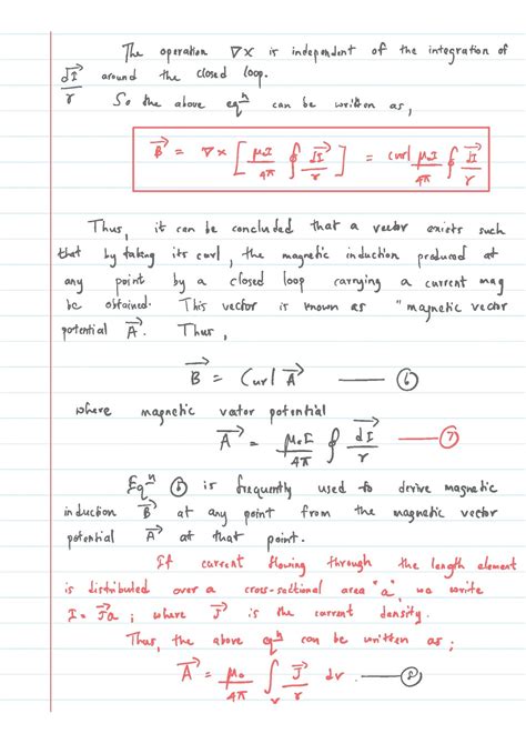 Lecture Notes in Physics : Magnetic Vector Potential