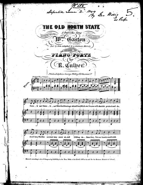 Song, The Old North State | NCpedia