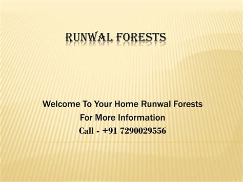 Runwal Forests - Runwal Forests Kanjurmarg by Aditi - Issuu