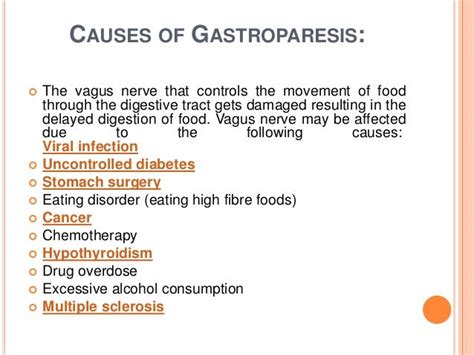 Gastroparesis: Causes, Symptoms, Diagnosis and Treatment