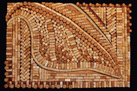 “Leaf” wine cork art by Wine Cork Designs