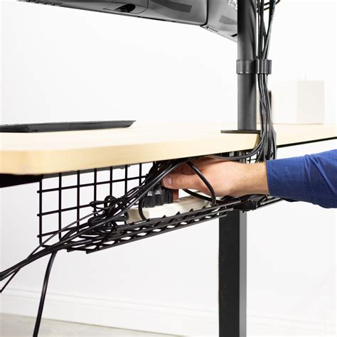 VIVO Black Under Desk Cable Management Tray Organizer for Wire Management 818538026795 | eBay