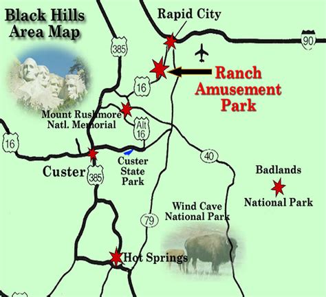 Black Hills Area Map - Custer • mappery