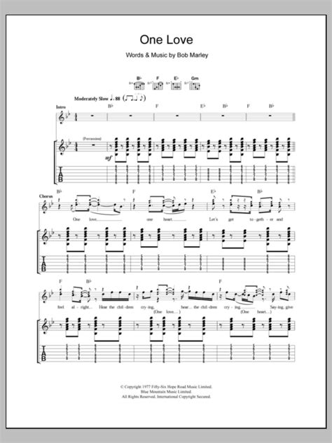 One Love by Bob Marley - Guitar Tab - Guitar Instructor