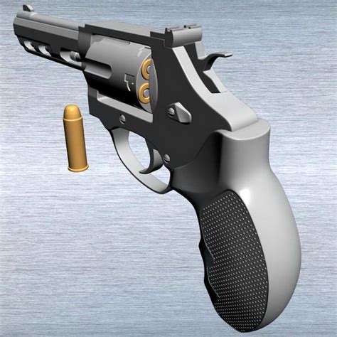 Small Revolver Gun 3d model 3ds Max files free download - CadNav