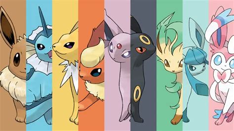 There is a Pokéball for each evolution of Eevee and this image shows it ...