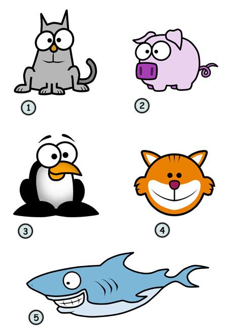 Cute cartoon animals